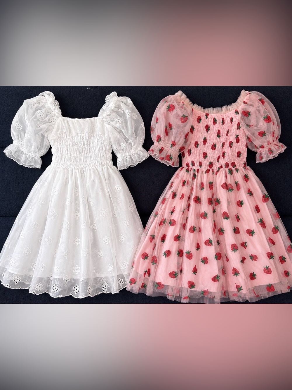 Kawaii frilly cute strawberry & snow dresses